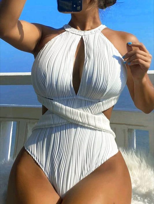Cut Out Waist One Piece Swimsuit