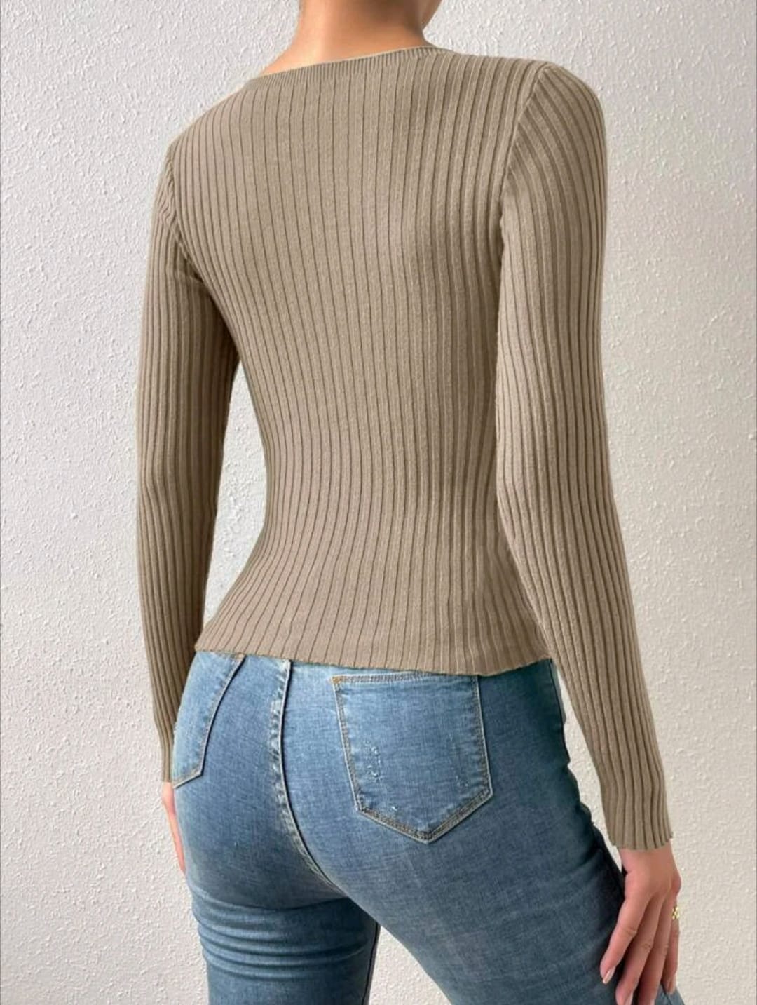 Cut Out Twist Front Sweater