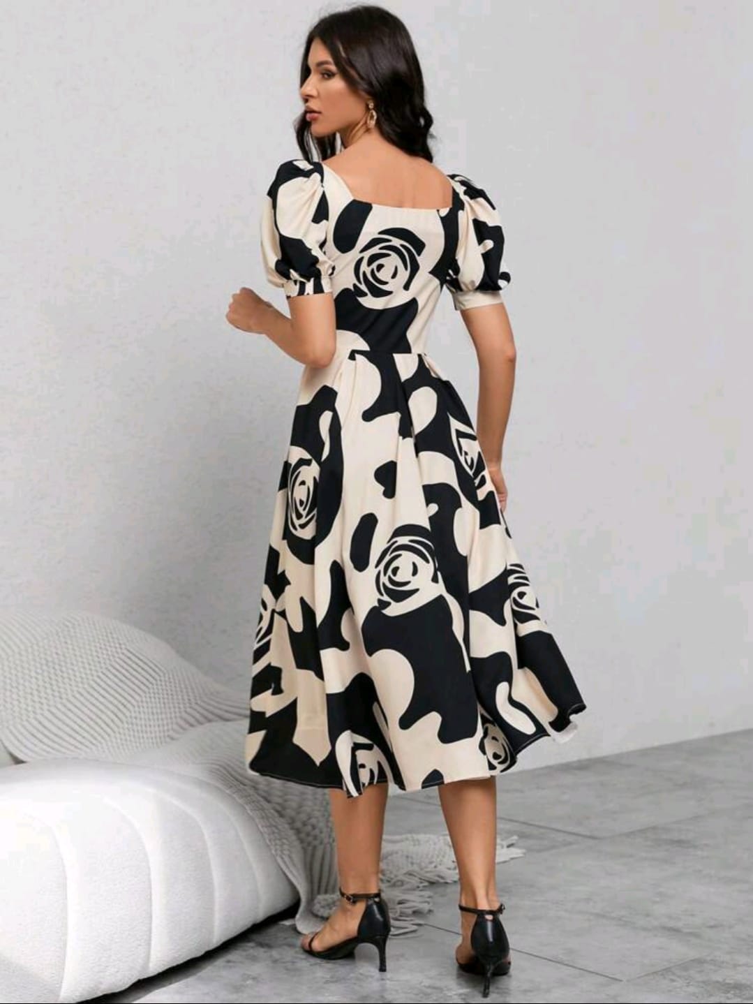 Floral Print  Sleeve Dress