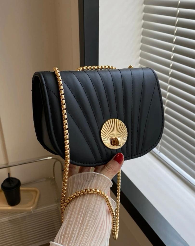 Mini Fashionable Turn-lock Flap Crossbody Bag