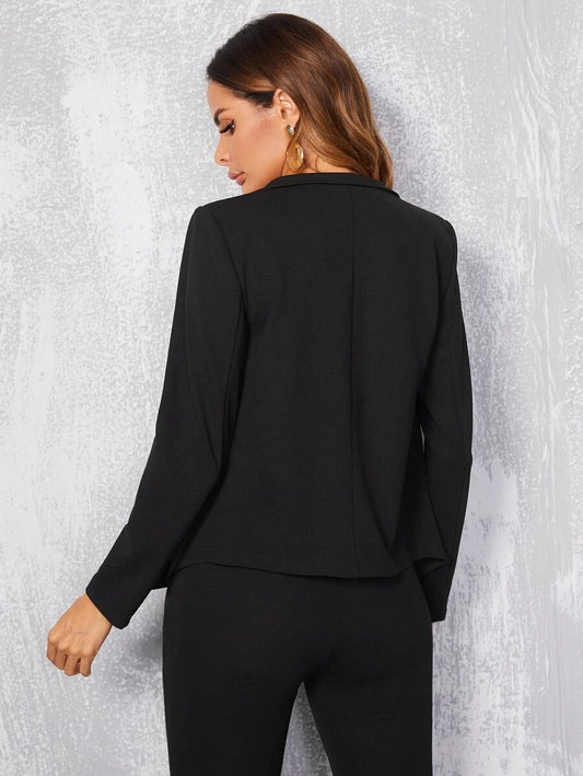 Black Notch Neck Blazer